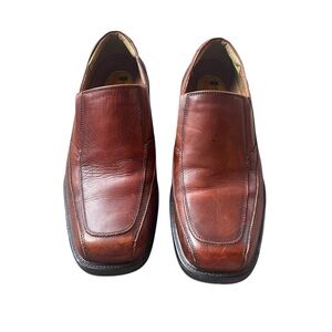 Dockers Mens 13M Brown Leather Slip On Dress Shoes Comfort Loafers